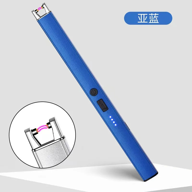 Outdoor Barbecue USB Arc Lighter Rechargeable Long Kitchen Gas Stove Lighter Windproof Plasma Arc Flameless Lighter
