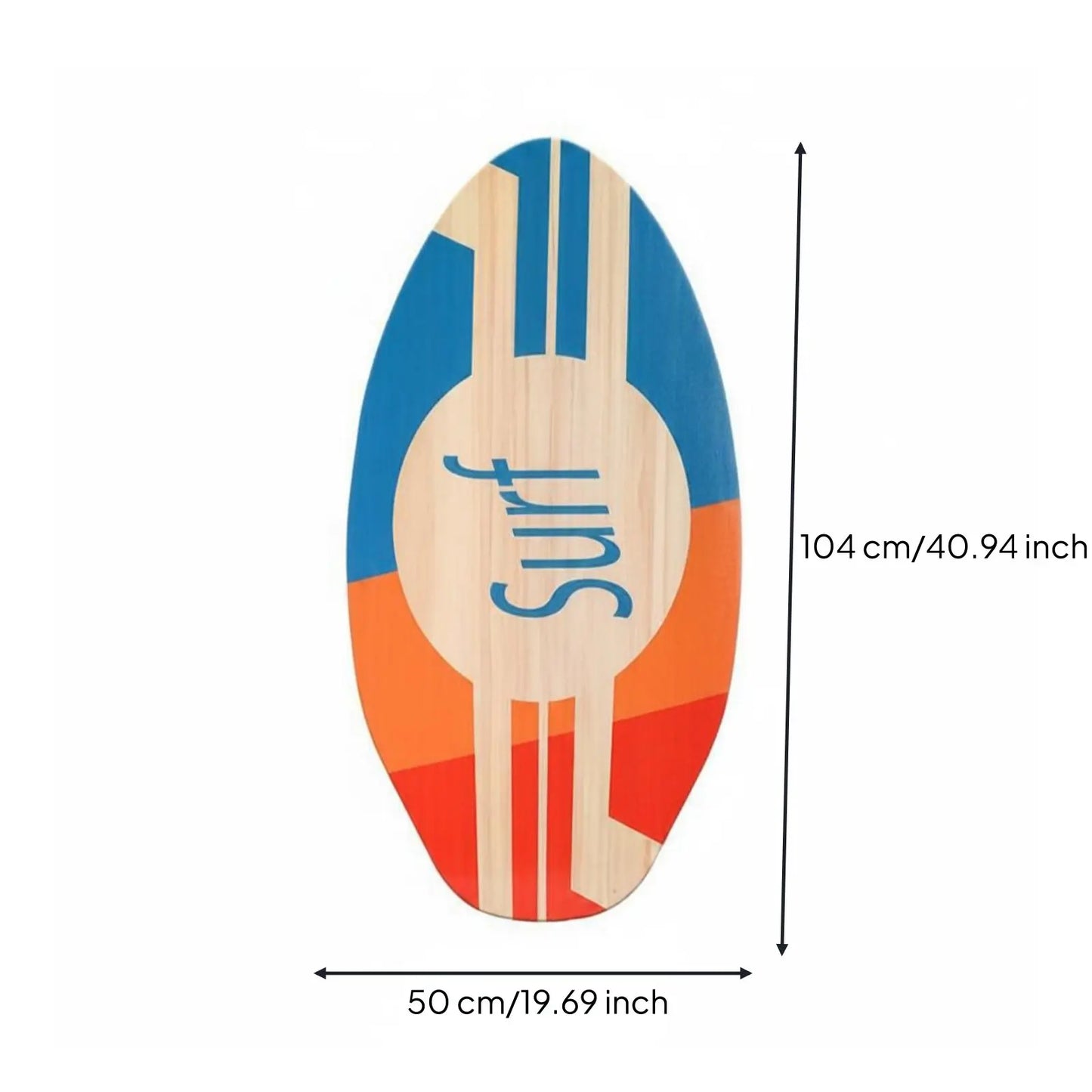 Skimboard for Beach Lightweight Durability Wooden Water Surfboard Wood Body Board for Beginners Teenagers All Skimming Kids