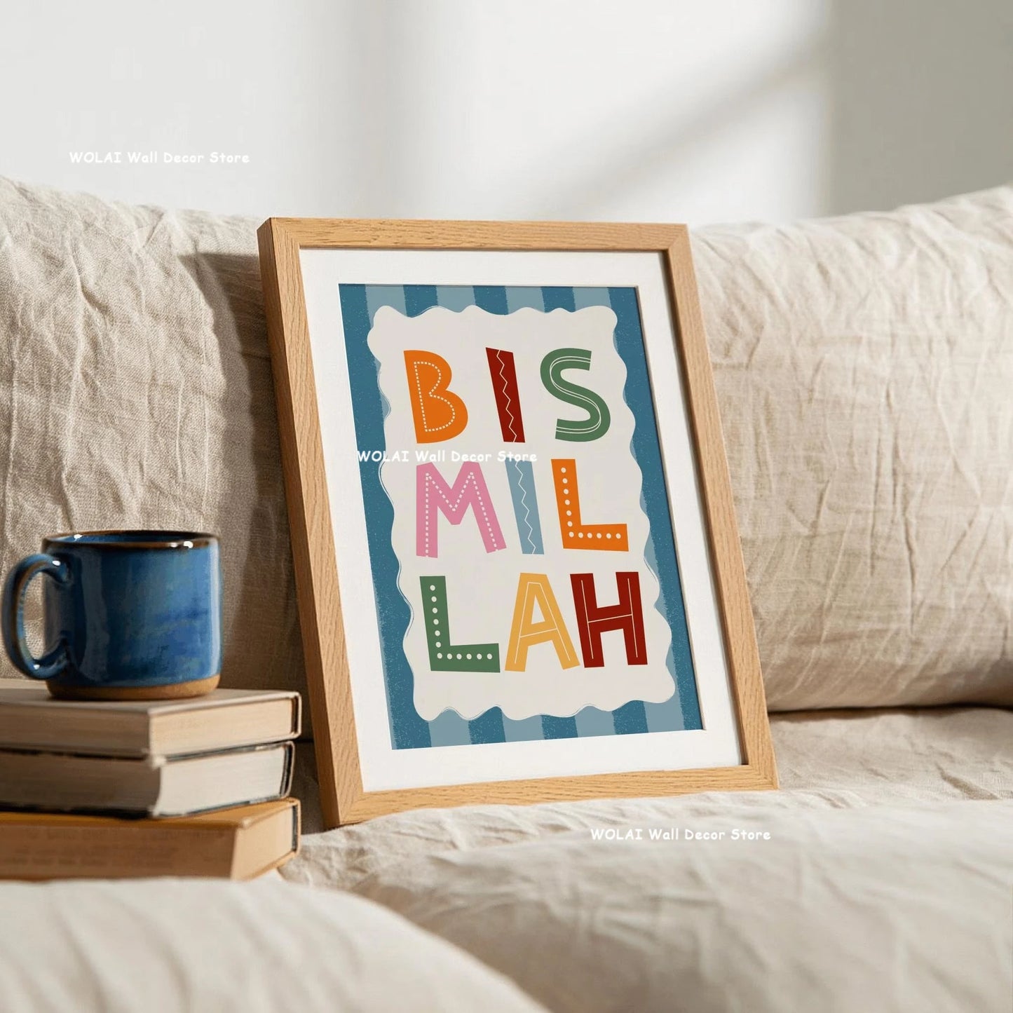 Islamic Card Mosque Architecture Canvas Poster Muslim Bohemian Animal Nursery Wall Art Print Pictures for Children's Home Decor