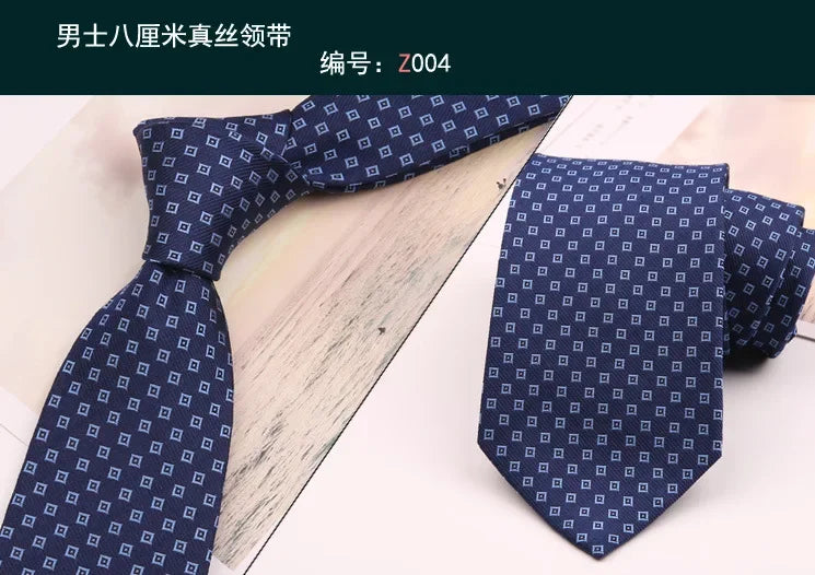 8cm Adult Silk Neckties for Mens Suits Wedding Neck Ties Retro Striped Corbatas Gravata Neckwear Gentleman Gravatas Tie