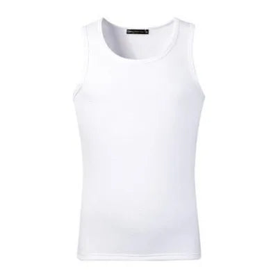 Men's Thermal Fce Lined Thiened Vest Warmth Inner Wear Slim Fit Anti-Cold Home Clothes Single Layer Knitted Fabric round...