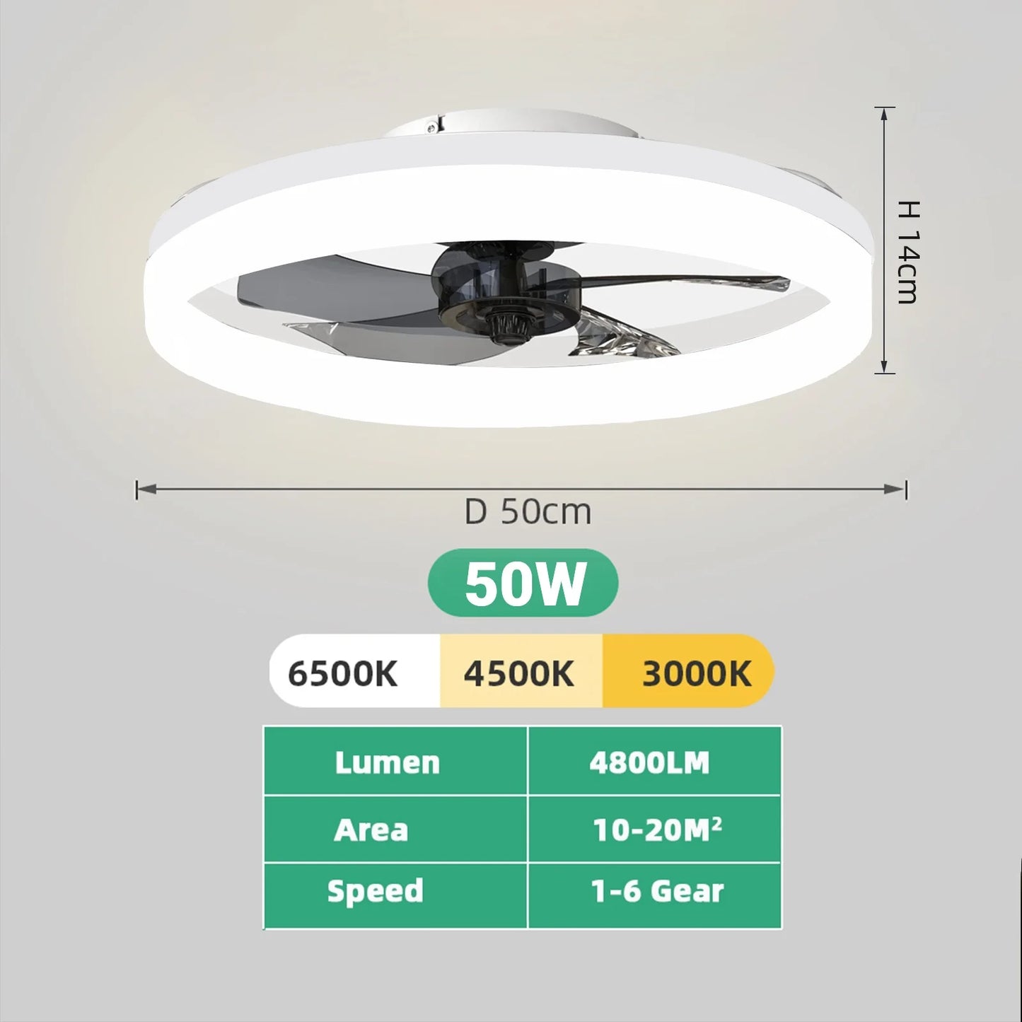 Ceiling fan with light Modern Dimmable Remote Control Ceiling Fans Living Room AC Variable Frequency Fan Ceiling Lamp