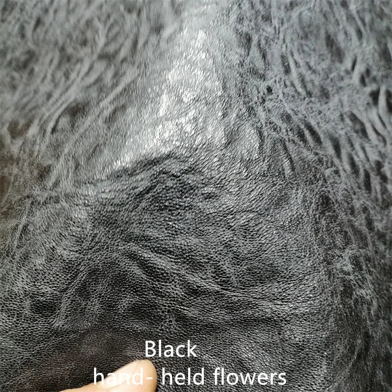 0.7/0.9mm Black Vegetable-Tanned Sheepskin. Top-Grain Leather. Genuine Leather Fabric. DIY Hand For Shoes.Bag. A Whole Sheepskin