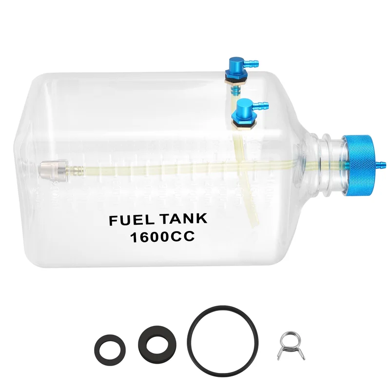 B78B-Fuel Tank Petrol Transparent Plastic Bottle CNC For RC Gas And Nitro Airplane