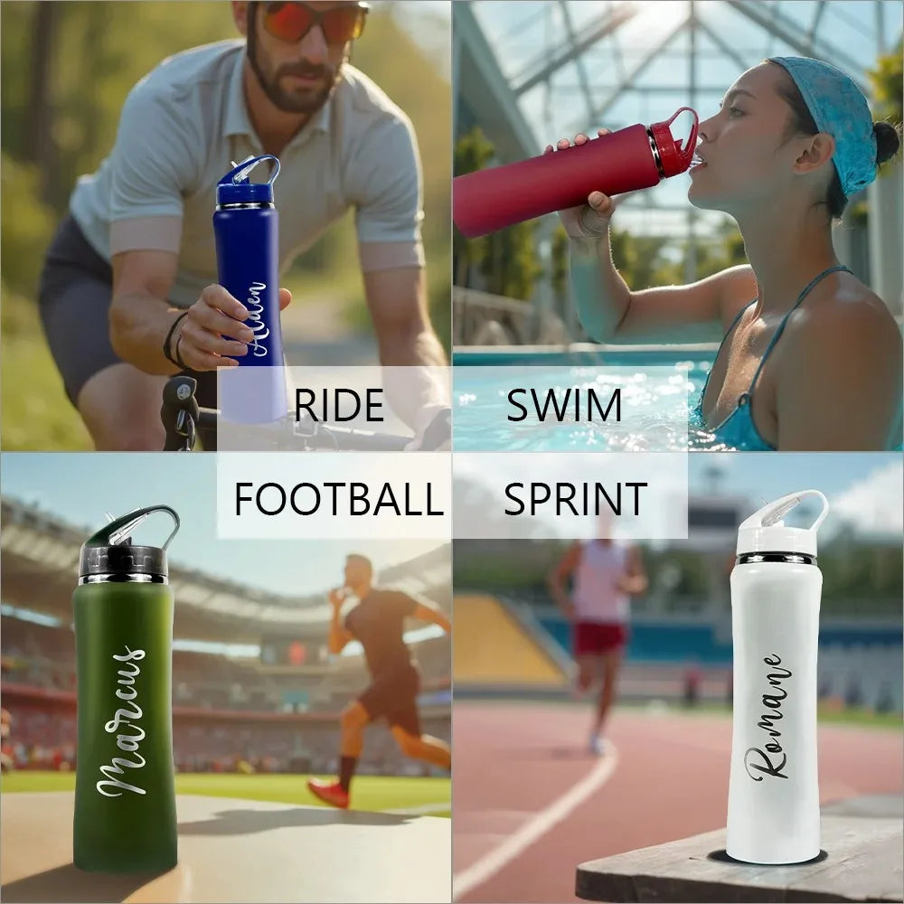 Customize Insulated Stainless Steel Water Bottle with Straw - Ideal for Outdoor Leakproof & BPA-Free Perfect Gift for Men & Wome