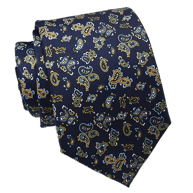 Super Soft Imitation Silk Ties Men's Fashion 8cm Necktie For Men Wedding Business Meeting Gravata Colorful Novelty Printing Tie