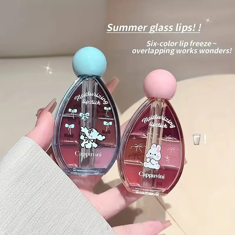 6 Colors Mirror Lip Glaze,Hydrating Plumping,Long-Lasting Wear,Easy to Apply & Full Pigmentation,Jelly Glass Lips,Gift for Women