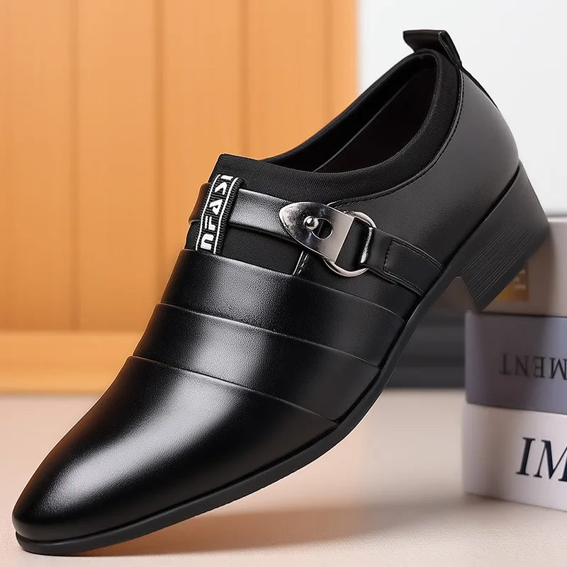 Spring Autumn Men's Business Shoes Formal Wedding Shoes Male Office Work Shoes Sharp pointed casual Loafers Elegant Man footwear
