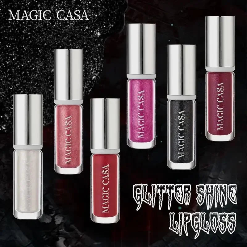 Diamond Pearlescent Vampire Lip Gloss Long Lasting Moisturizing Waterproof Non Fade Halloween Makeup Shimmer Lipstick