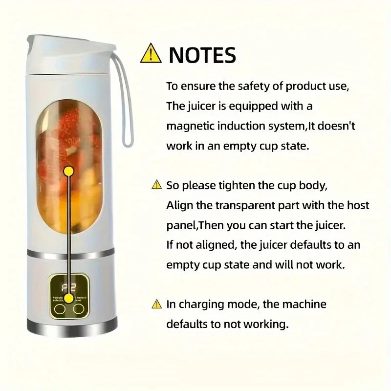 Electric Juicer Cup 12 Blades Milkshake Machine USB Portable Fruit Milk Mixing Tool Mini Fresh Juice Portable Blender For Home