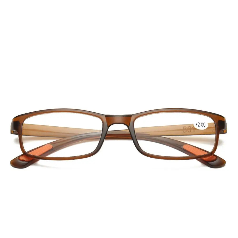 Reading Glasses for Men Women Square Frame Ultra Light Readers Eyeglasses Presbyopia with Diopter +100/+150/+200/+250/+300/+350
