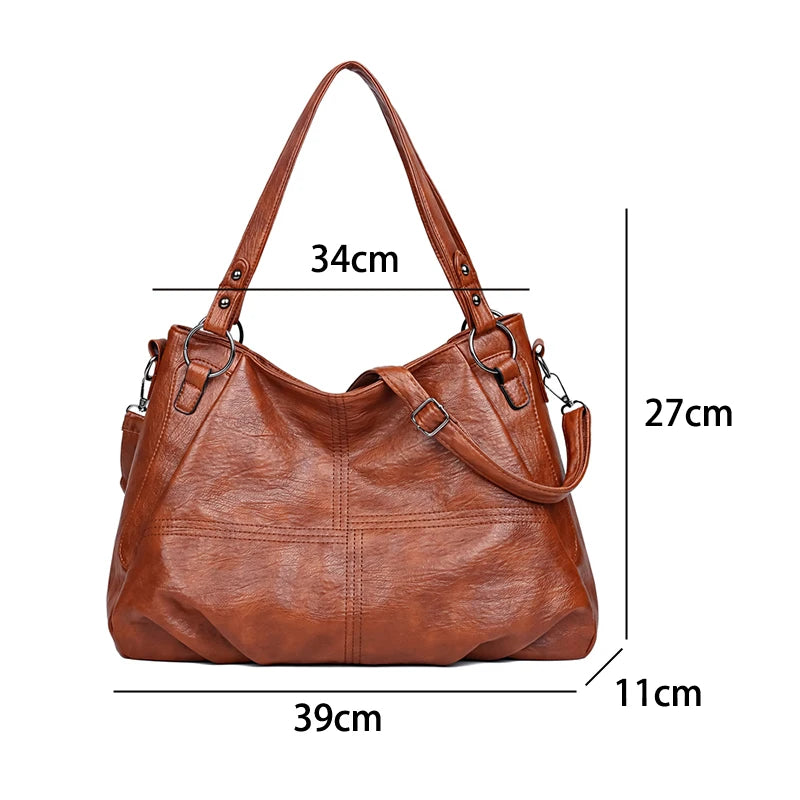 Fashionable Simple Handbag Famous Luxury Designer Women Tote Bag High Quality Soft Leather Large Capacity Women's Shoulder Bags