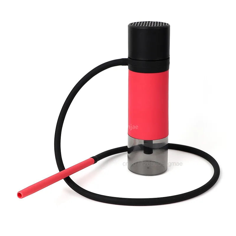 Portable Water Pipe Set for A Car with A Mini Shisha Silicone Hose for Traveling Outside Mobile Water Pipe Narguile Chichama