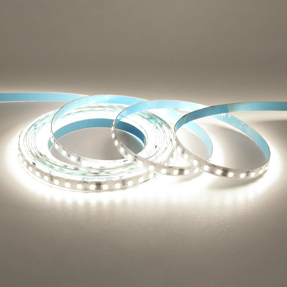 10m 20m 50m 220V 2835 LED Strip Light No Need Driver High Bright 120LEDs/M Flexible Tape Lights IP44 Waterproof Home Lighting
