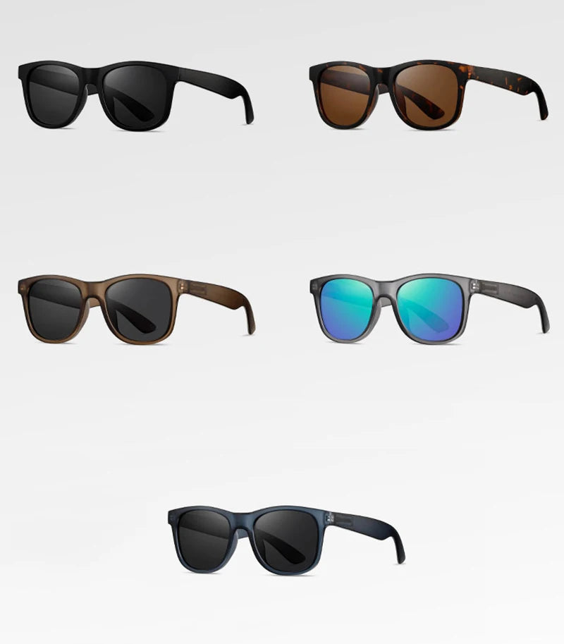 Peekaboo outdoor polarized sunglasses fashion men driving square sun glasses uv400 male travel accessories 2025 brown green