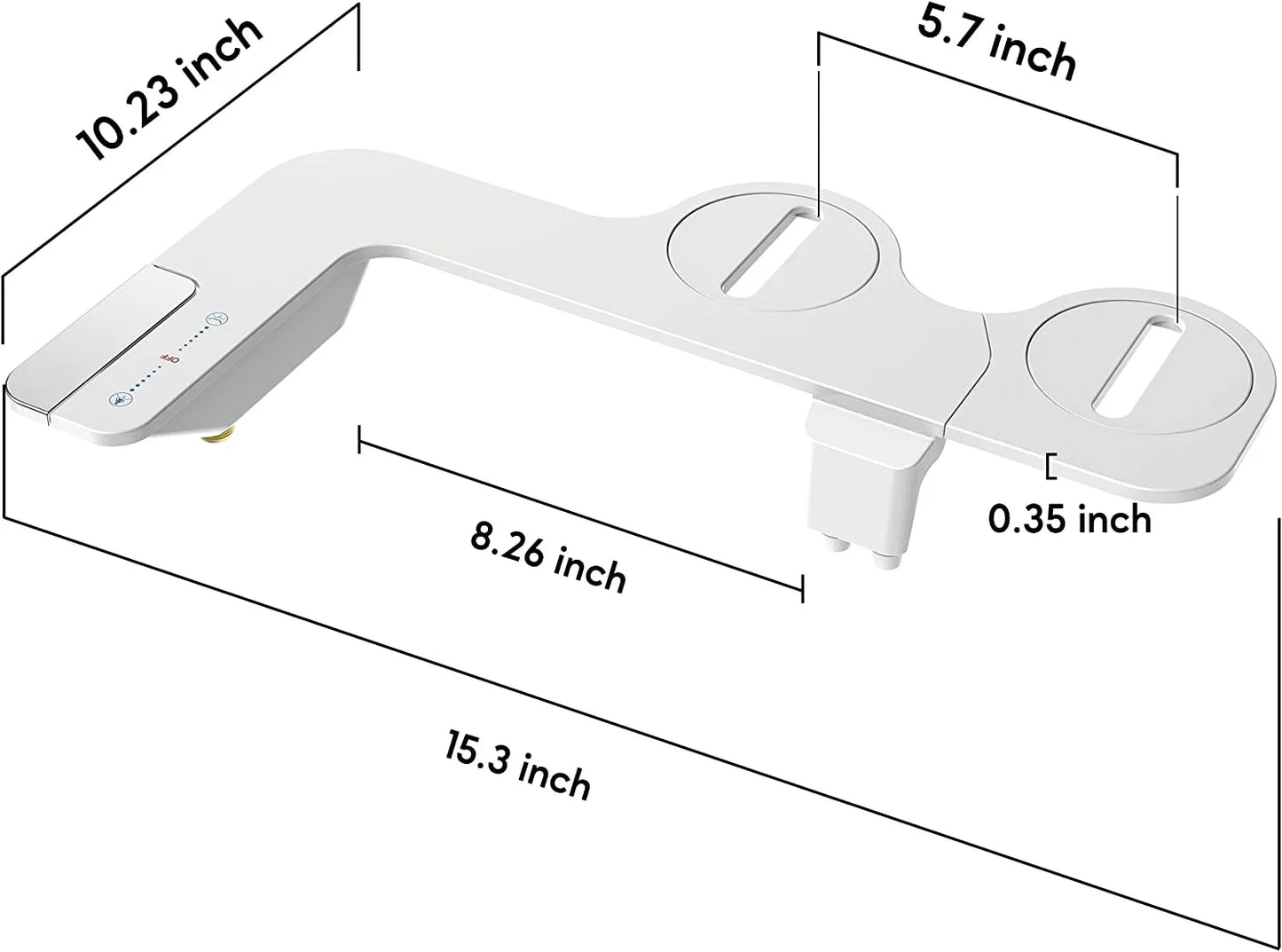 Bidet Attachment for Toilet Bidet Toilet Seat Attachment with Water Pressure Control and Self-Cleaning Dual Nozzles