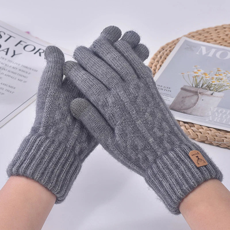 1Pair Warm Gloves Winter Gloves For Men Cold-proof Warm Gloves Cycling Full Finger Touch Screen Gloves Mountaineering Gloves