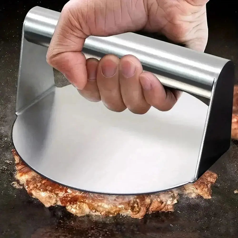 Circular Square Hamburger Meat Press Stainless Steel Squeezer Beef Grill Press Mould Square with Handle Press Patty Maker Mold