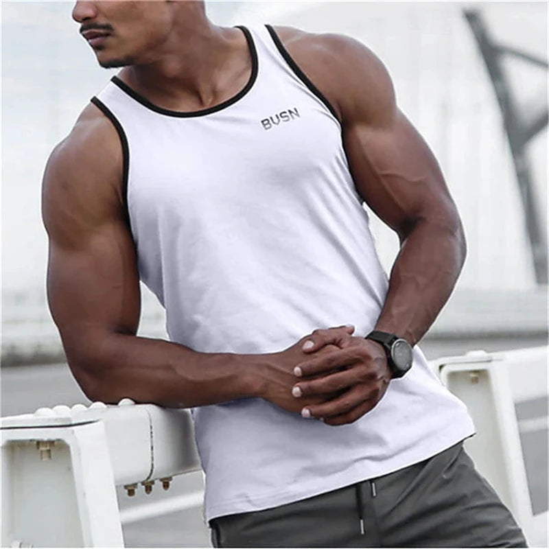 Summer Daily Trend Men's Tank Top Outdoor Sports Running Fitness Mens Sleeveless T-shirt Urban Street Men's Tank Top Man Clothes