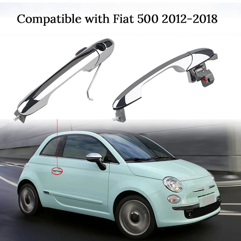 Car Left ＆ Right Door Outer Handle Drivers Side Exterior For Fiat 500 2021-2018 Auto Parts 68069943AC 68069942AC