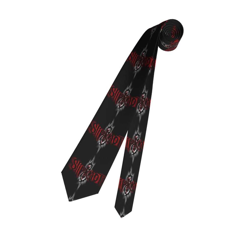 Slipknots Neckties Men's Customized Silk Heavy Metal Rock Music Gift Neck Tie for Office