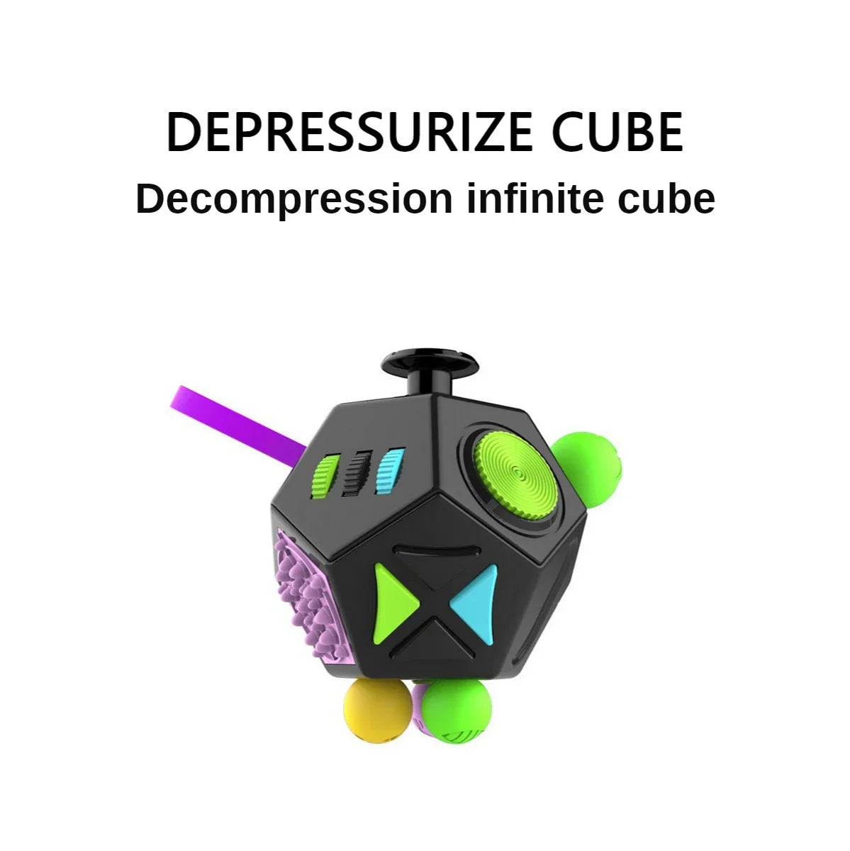 Relieve Anxiety and Improve Focus in Children with Autism, ADHD, and Anxiety - EDC Hand Fidget Toy for Kids 12 Sides Anti-Stress