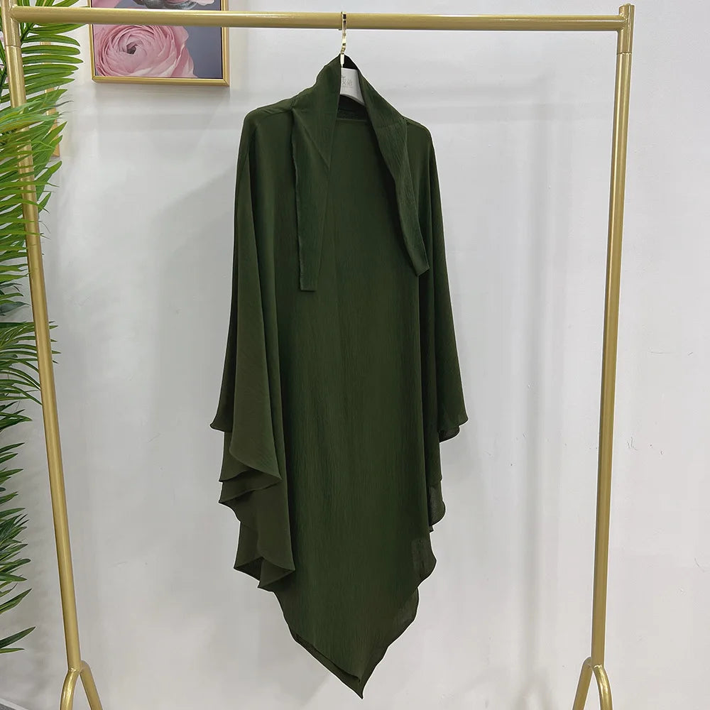 Eid Muslim Long Khimar Prayer Hijab for Women Ramadan Wrap Overhead Prayer Scarf  Islamic Dubai Saudi Niqab Headscarf 2024