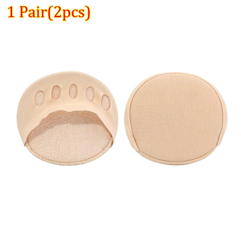 Forefoot Pads Women High Heels Five Toes Half Insoles Calluses Corns Foot Pain Care Absorbs Shock Socks Toe Pad Inserts Cushion