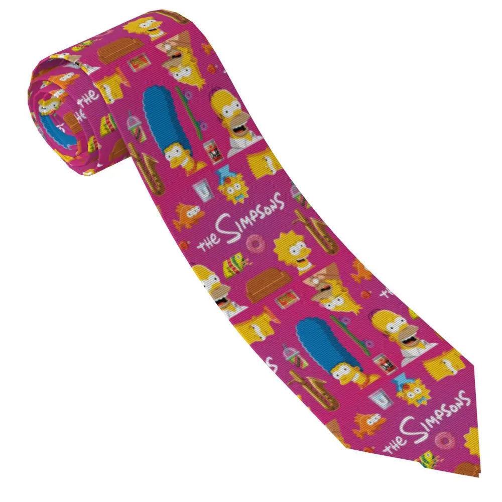 Personalized The S-Simpsones Homer Neck Ties Men Formal Silk Wedding Neckties