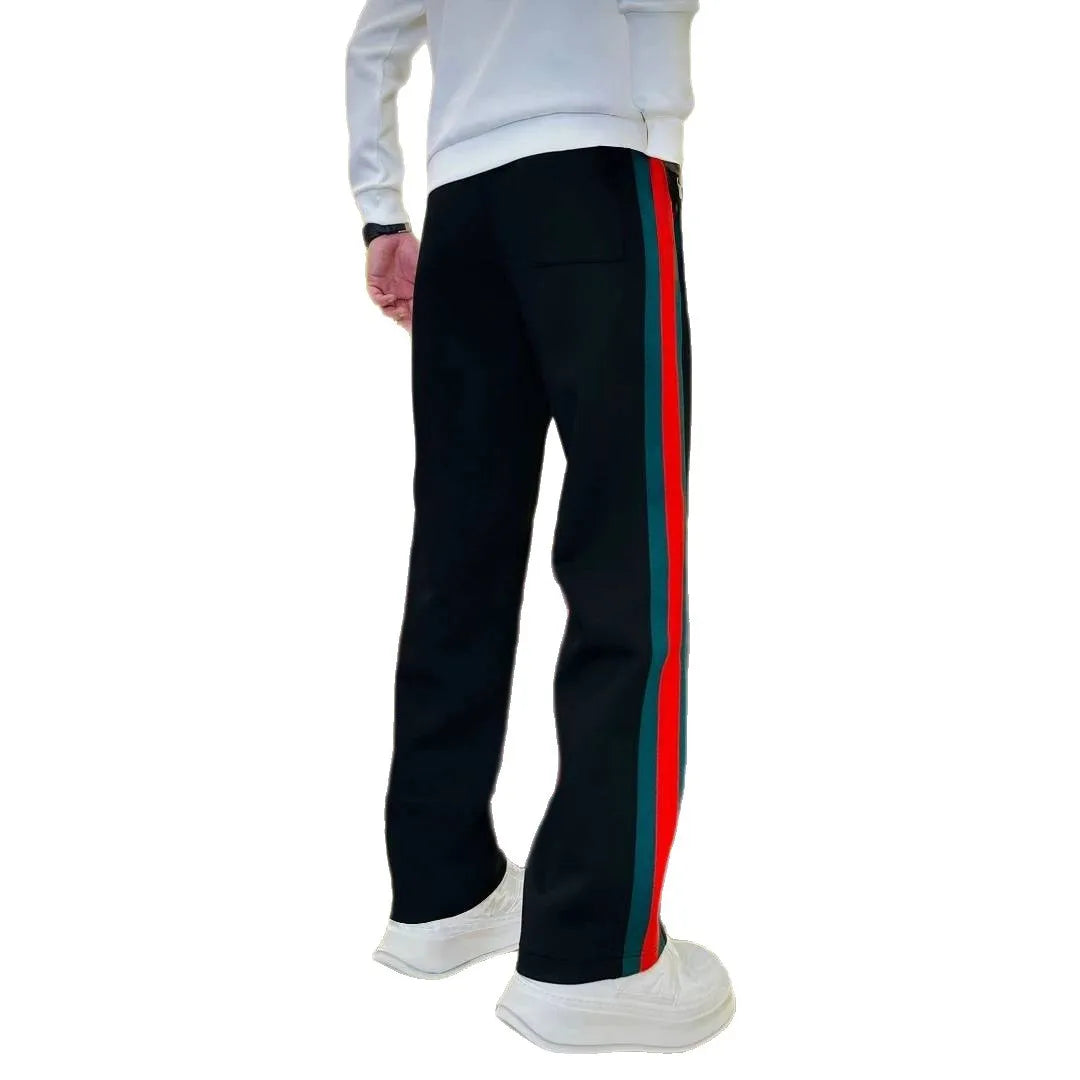 Men's Casual Pants Autumn Winter Fleece Sweatpants Men Running Jogger Sports Gym Trousers Fashion Solid Color Workout Long Pants