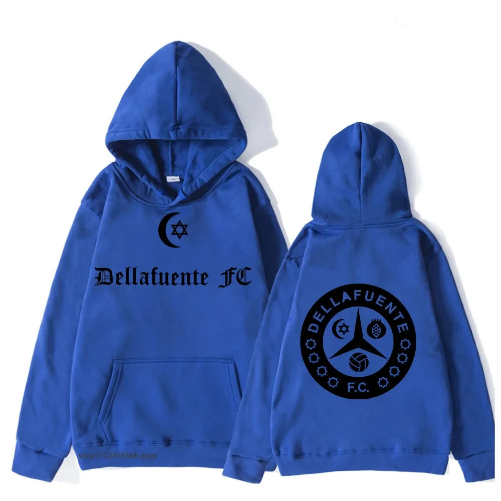 Men Women Dellafuente Hoodie Fashion Cotton Sweatshirt Print Oversized Pullover Hoodies Female Winter Hip Hop Top Brand Clothing
