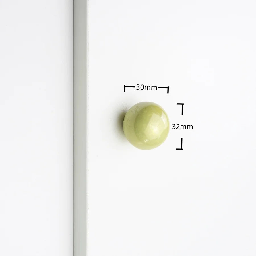Ceramic Furniture Handles Pearlescent Cabinet Knob Kitchen Drawer Furniture Knobs Handle Hardware Children's Wardrobe Handles