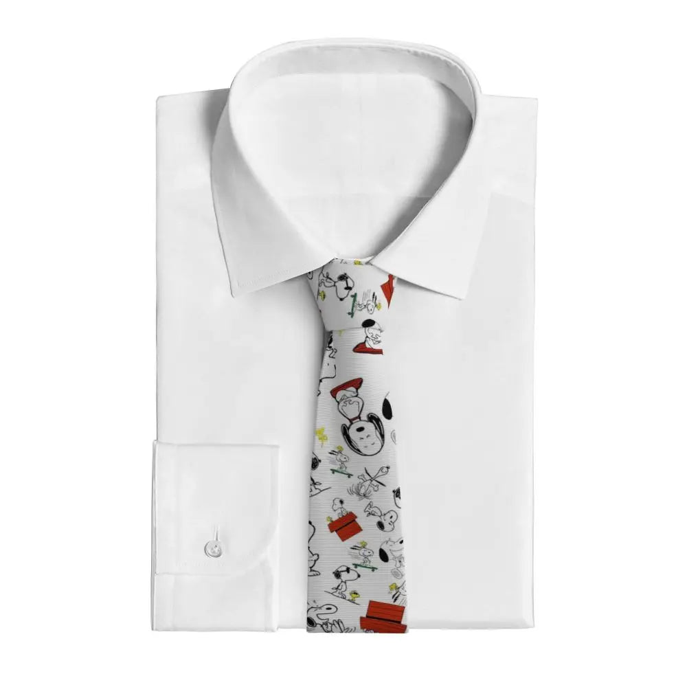 Personalized Fashion S-Snoopys Neckties Men Silk Cartoon Office Neck Tie