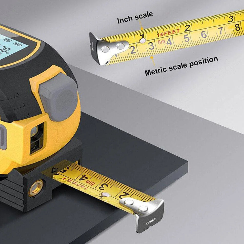3 In 1 Laser Tape Measure Rangefinder 5m Tape Ruler Infrared High-precision Intelligent Electronic Ruler Building Distance Meter