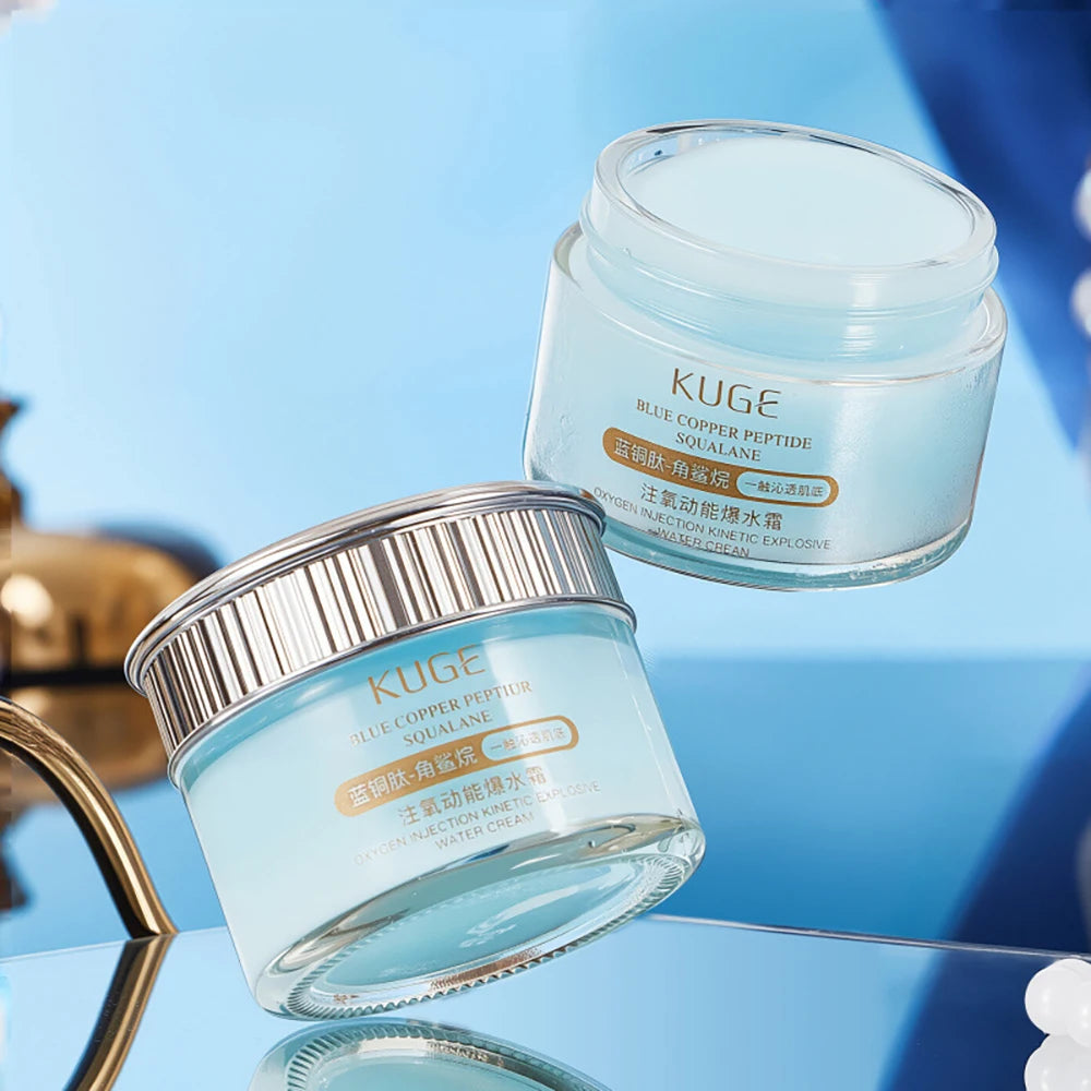 Blue Copper Peptide Squalane Oxygen Water Cream Deeply Moisturize Soothe Dry Skin Repair Skin Barrier Face Cream Korea Skincare