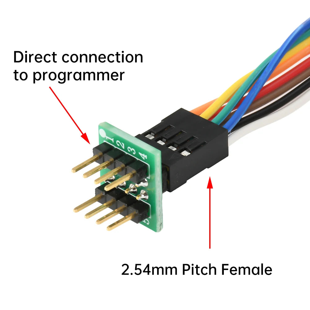 1Pcs SOP8/WSON8/QDFN8 Chip Download Burn Read Write Probe Spring Needle Flash Chip Burner With Cable Spacing 4.4/5.8/6.5/8.5