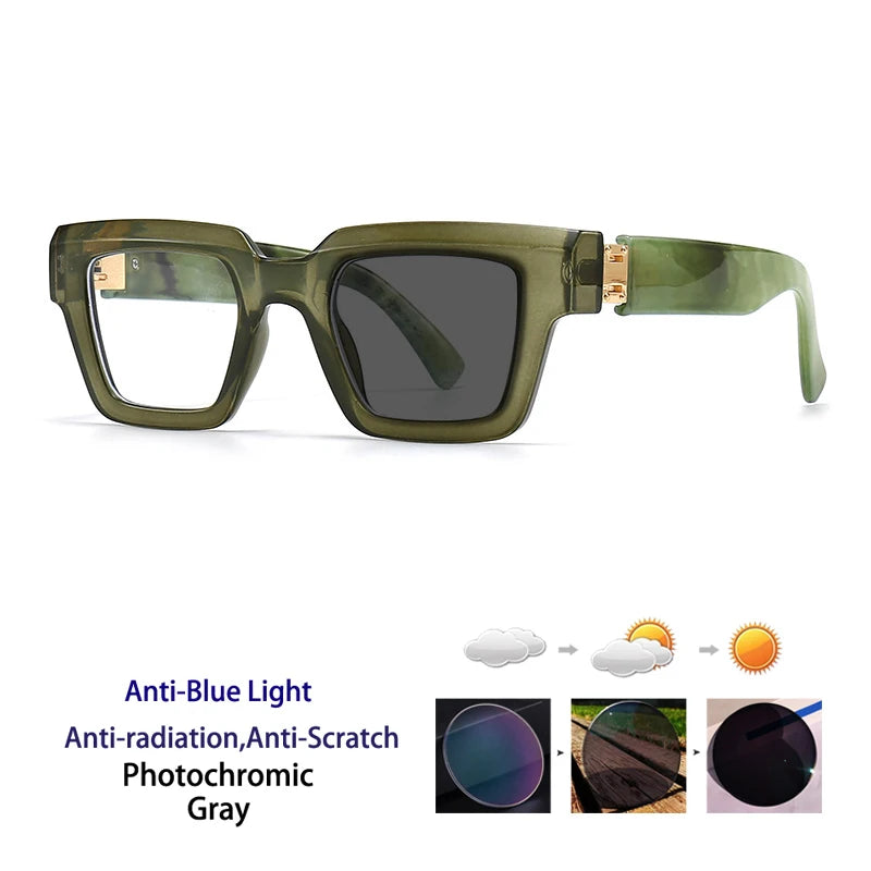 Brand Design Retro Reading Glasses for Man and Women Fashion Luxury Legs Large Size Square Presbyopic Eyewear Dioptric 0 to +6.0