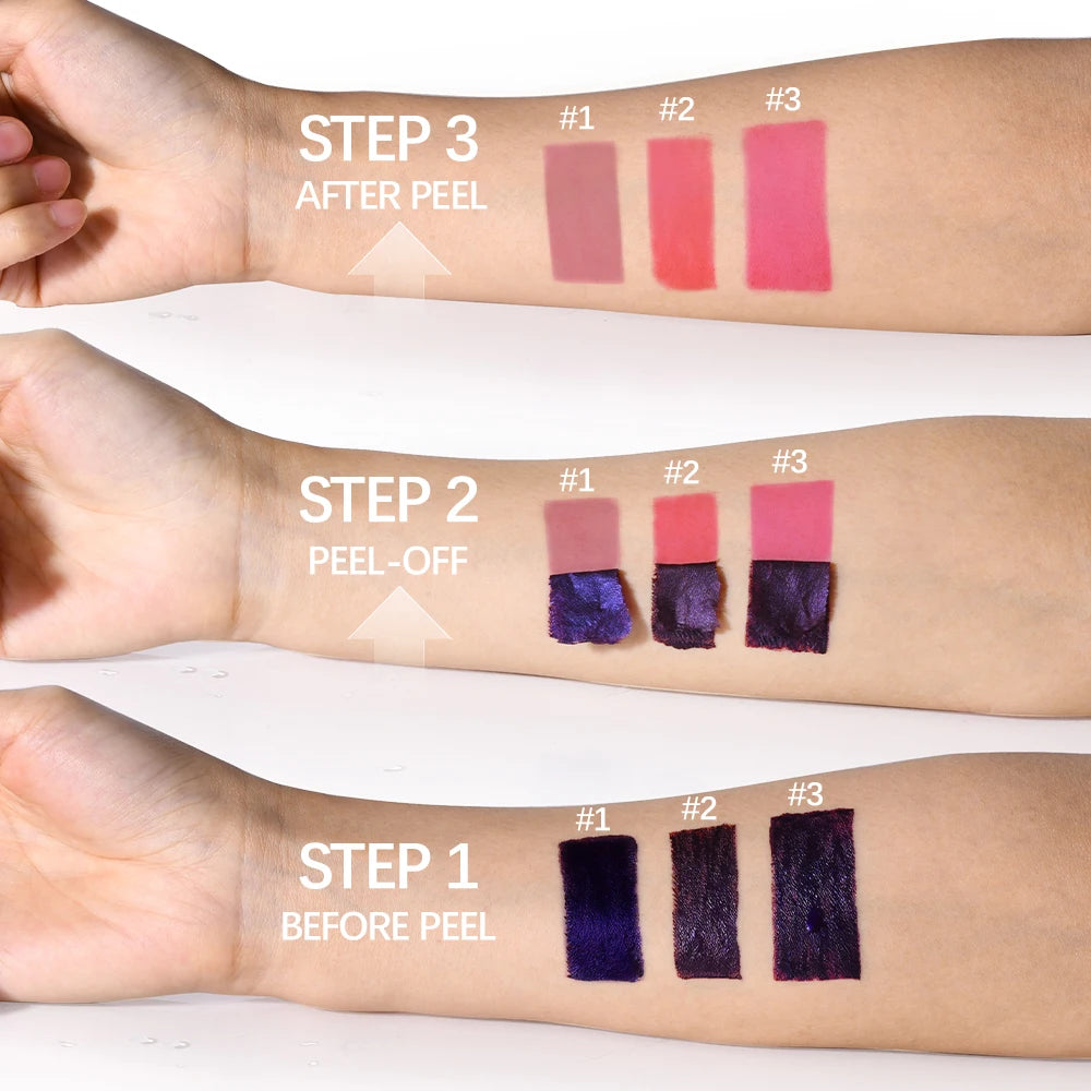 Peel Off Lip Stain Waterproof Resistant Lipsticks Cheap Lip Gloss Matte Tick for Lips Labios Inks Tattoos Makeup Ink Tint