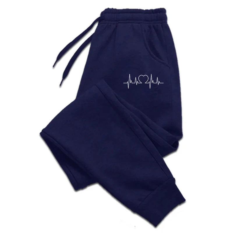 Jogging Pants For Women Pants High quality Winter Fitness Tracksuit Trousers Heart Print Street Sports Women's Casual Sweatpants