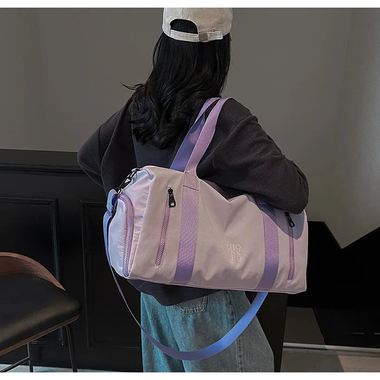 Fashion Travel Bags For Women Large Capacity Men's Sports bag Waterproof Weekend Sac Voyage Female Messenger Bag Dry And Wet