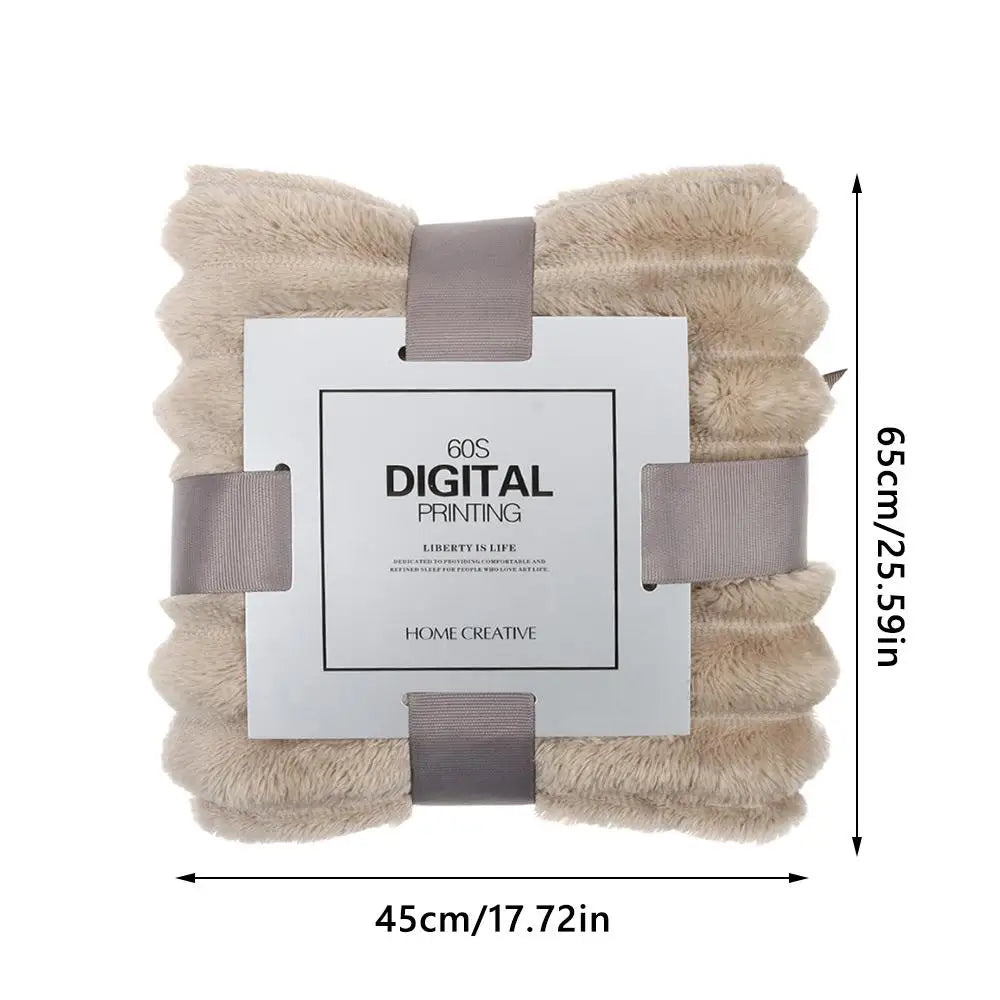 Ultra Soft Fleece Bed Throw Blankets for Lunch Rest Double Sided Warm Blanket Skin-Friendly Warm Conditioning Quilt Breathable