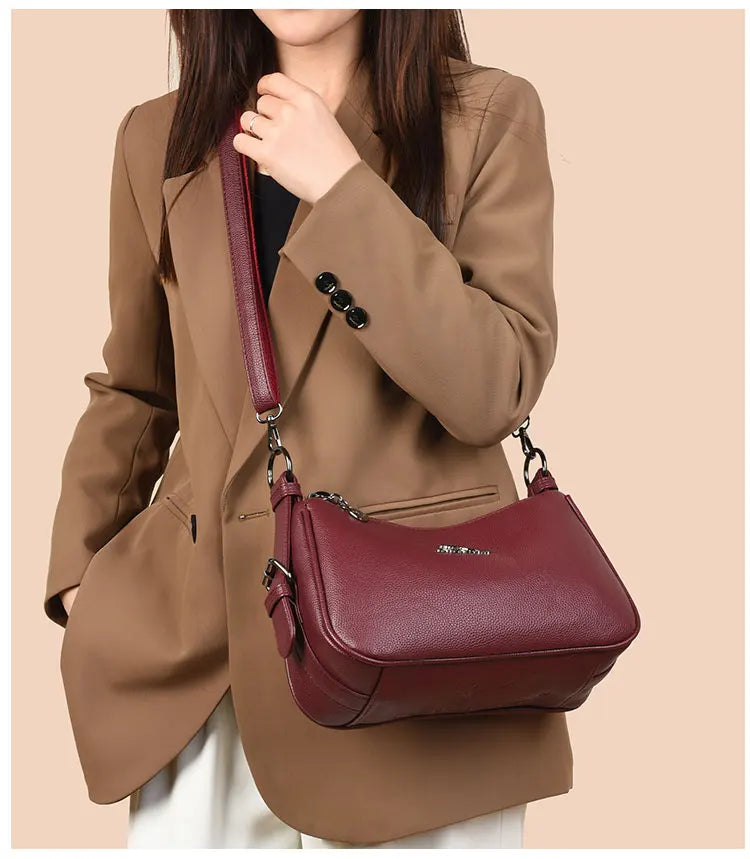 Women's Bags Vintage Genuine High quality PU Women's handbags Casual Ladies' Tote Bags, Soft and Large capacity Handbags wallet