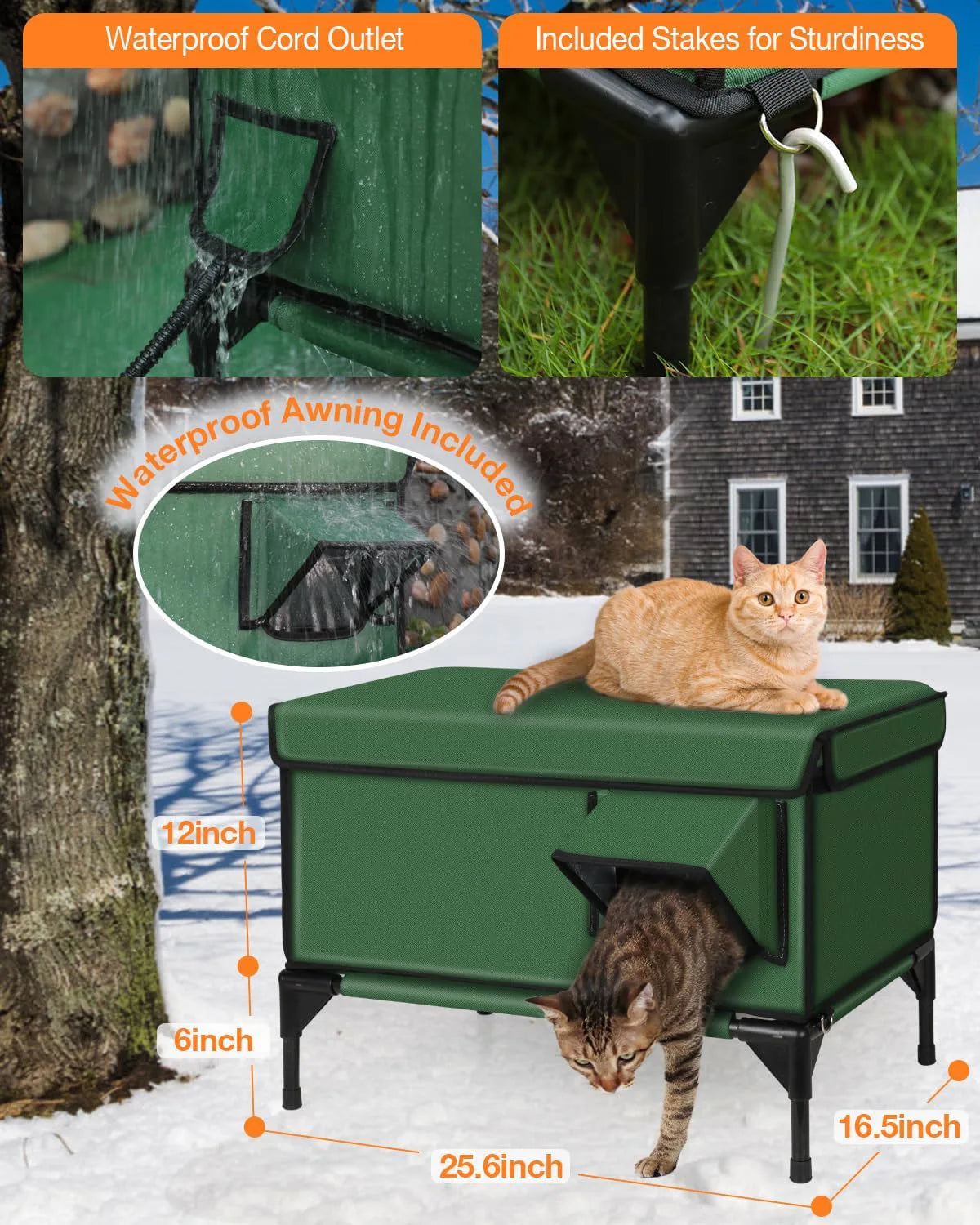 Cat litter Outdoor heating and insulation Cat litter Foldable  cage  delivery room Pet house Universal in all seasons