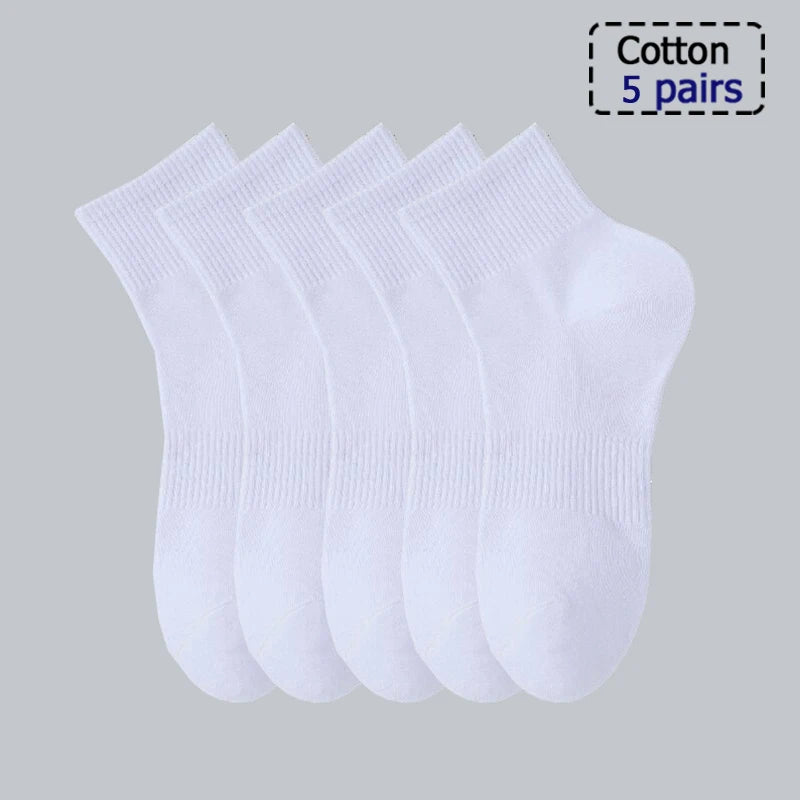 3/5/6 Pairs  Cotton Outdoor Sports Socks, Sweat Absorbing and Odor Resistant Cotton Running Basketball Socks, Trendy Socks