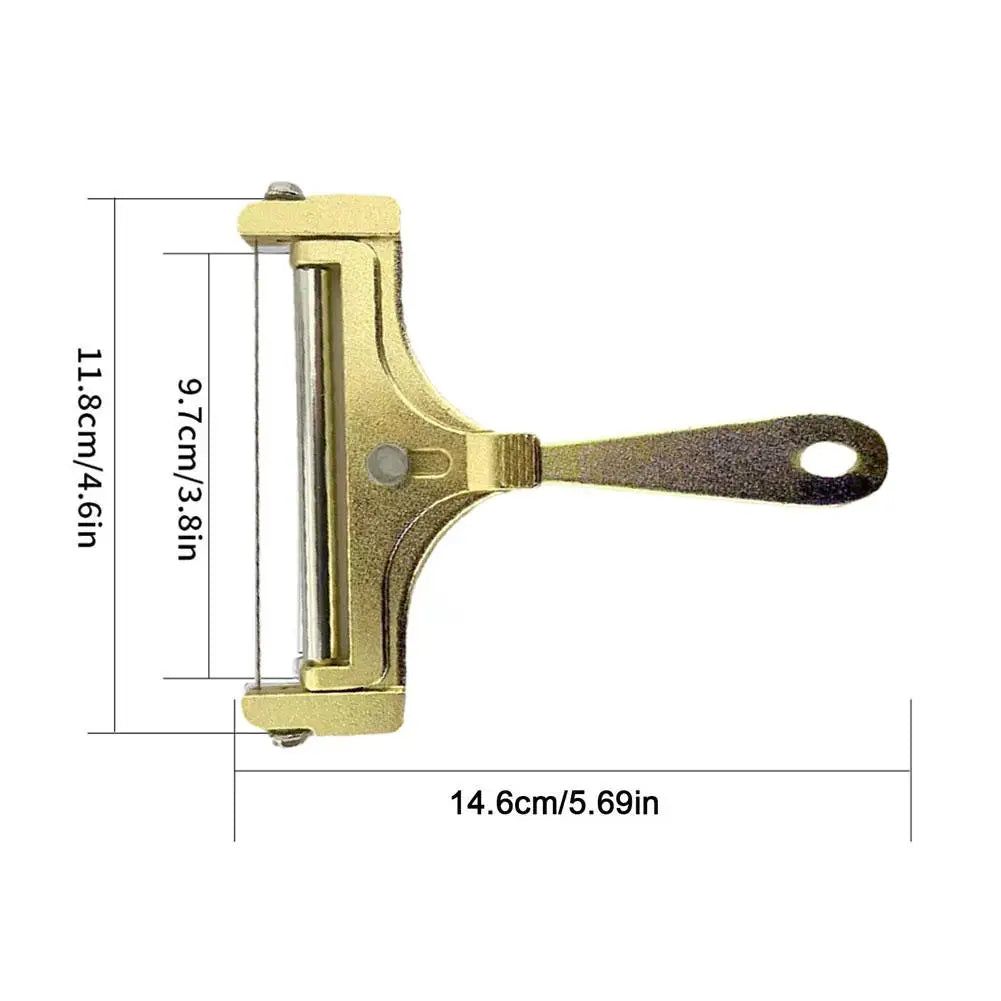 Cheese Slicer With Steel Wire & Roller Adjustable Kitchen Manual Slicer Cheese Butter Grater Thickness Cutter Che W9L5