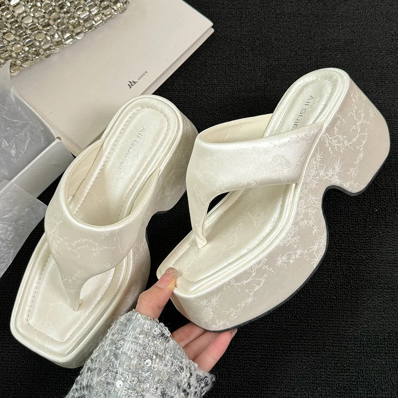 Pumps Flip Flops Slippers Shoes For Ladies New 2026 Female Footwear Platform Wedges Women Slippers Fashion Slides Heels  Shoes