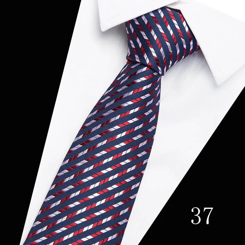 Hot Sale Necktie Man 7.5 cm Silk Tie Solid Color Gravatas Suit Accessories Fit Wedding Holiday Party