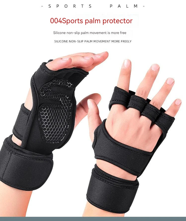 Weightlifting Training Gloves for Men Women Hand Wrist Palm Protector Gloves Fitness Sports Cycling Gymnastics Gym Gloves