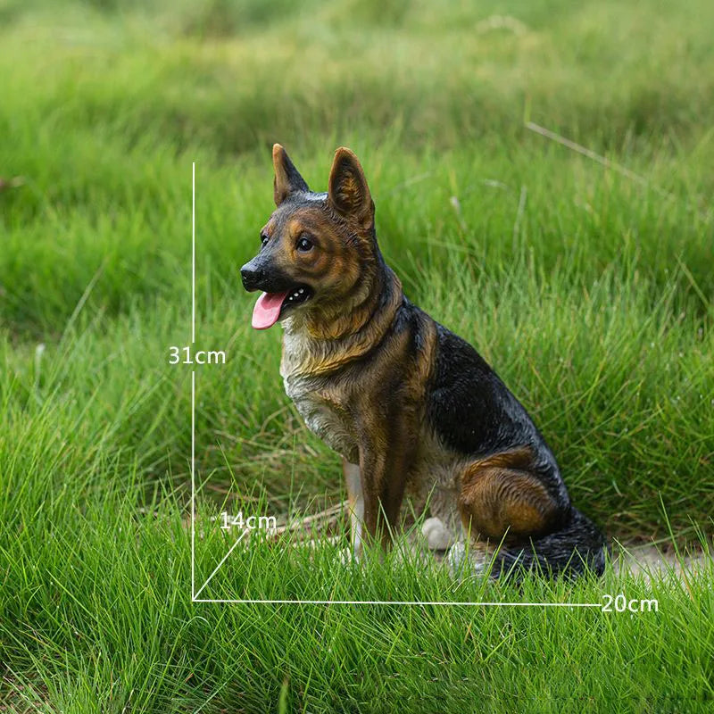 Simulated Pet Puppy Model Resin Sculpture Ornaments Garden Courtyard Lawn Figurines Decoration Home Cute Dog Statue Accessories
