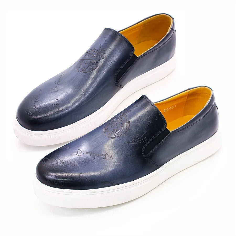 Genuine Leather Casual Men's Shoes High-grade Handmade Fashion Comfortable Leather Shoes Daily Dating Loafers Formal Party Shoes